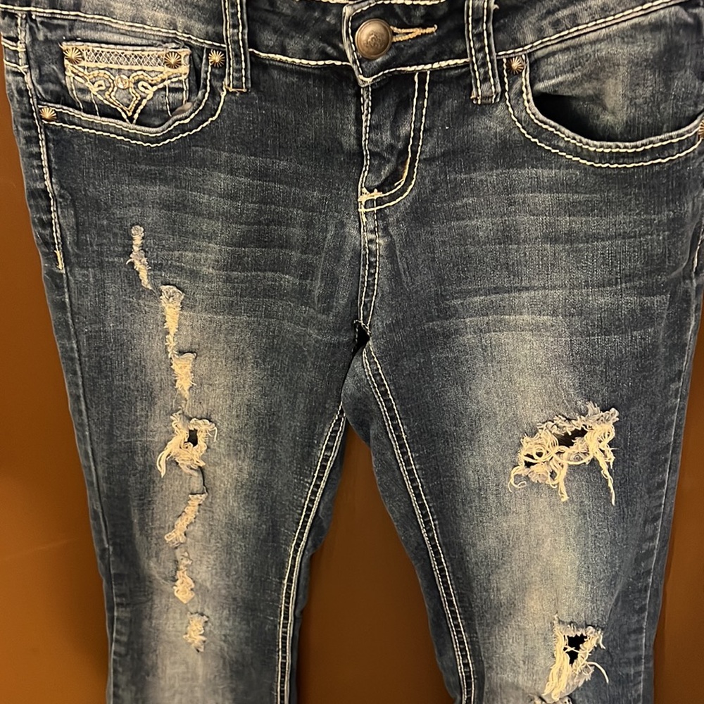 Sound girl rugged Blue jeans - Picture 3 of 7